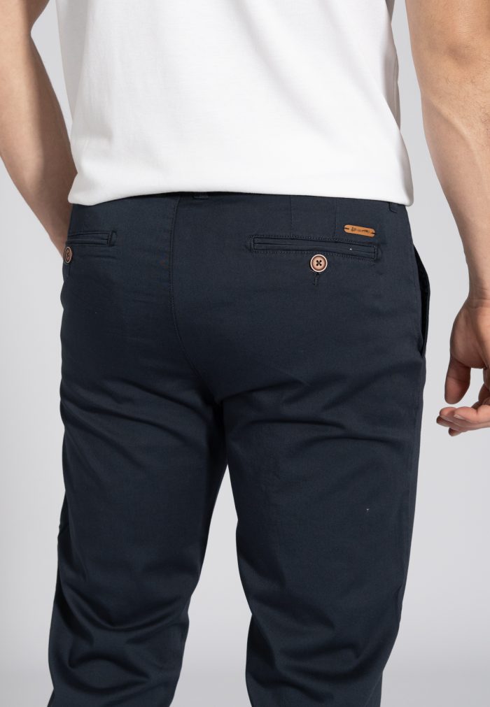 Μπλε Peach touch chino παντελόνι κανονική γραμμή - Image 3