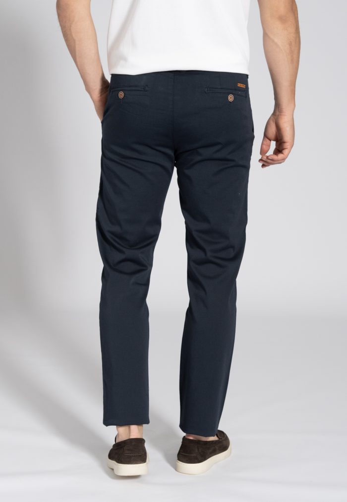 Μπλε Peach touch chino παντελόνι κανονική γραμμή - Image 4
