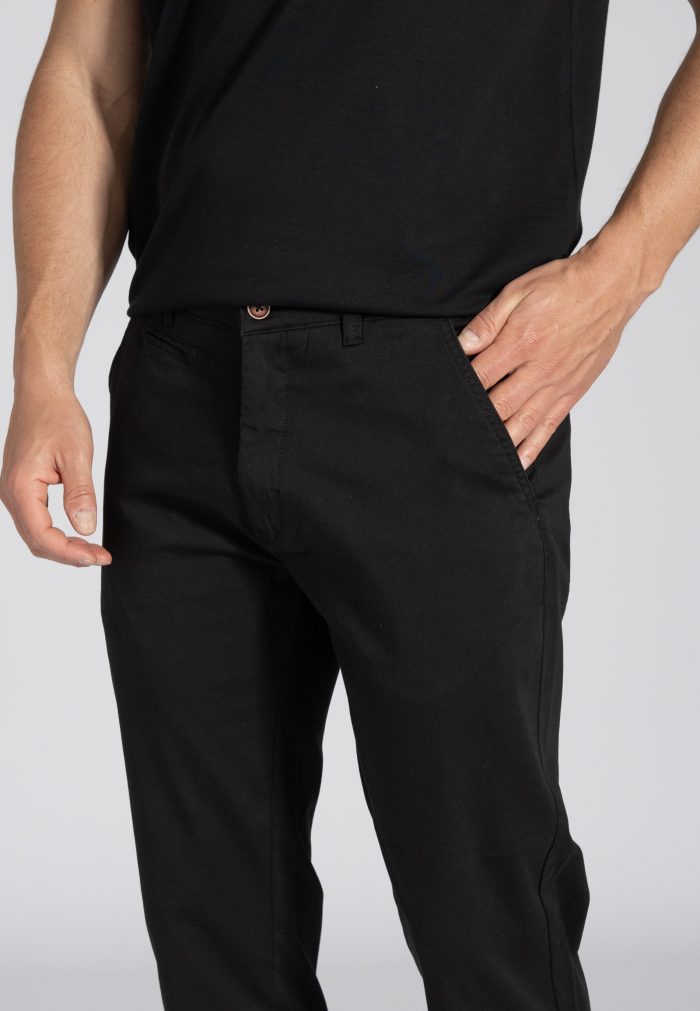 Black Peach touch cotton chinos trousers regular line - Image 2