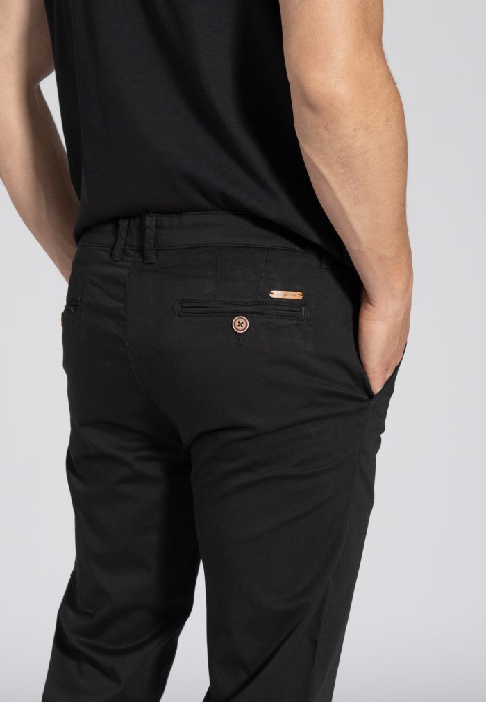 Black Peach touch cotton chinos trousers regular line - Image 4