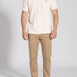 Camel Peach touch cotton chinos trousers regular line