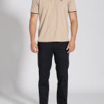 Μπλε Peach touch chino παντελόνι κανονική γραμμή