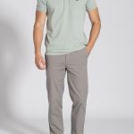 Γκρι Peach touch chino παντελόνι κανονική γραμμή