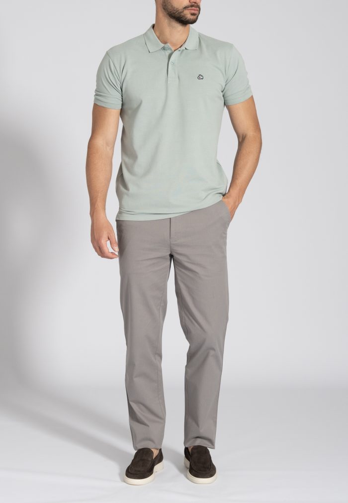 Γκρι Peach touch chino παντελόνι κανονική γραμμή - Image 5