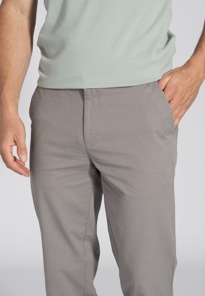 Γκρι Peach touch chino παντελόνι κανονική γραμμή - Image 2