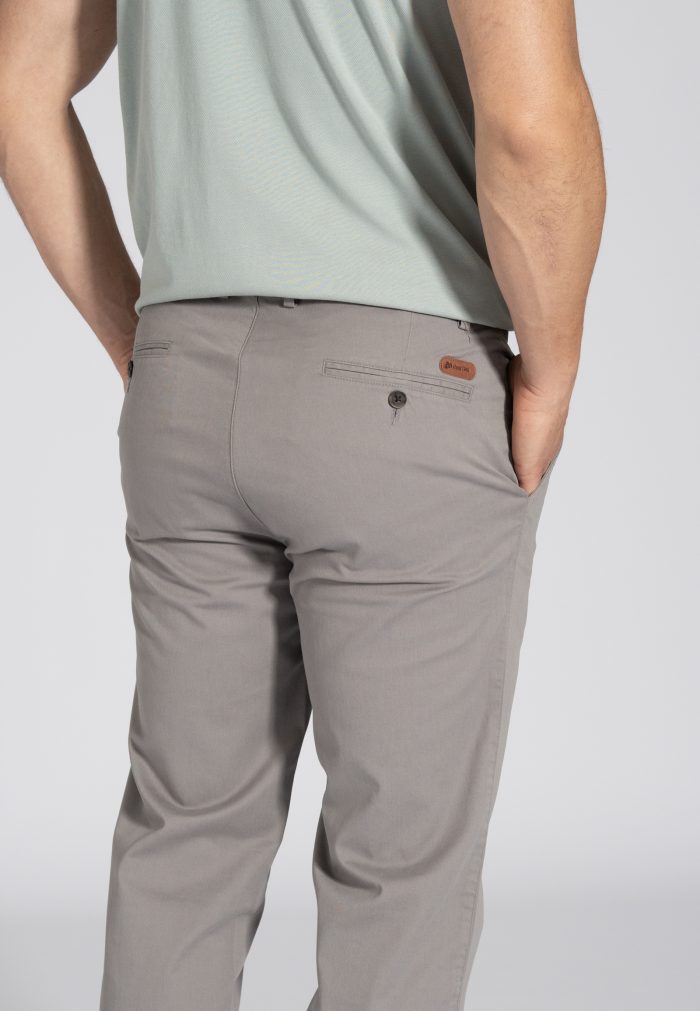 Γκρι Peach touch chino παντελόνι κανονική γραμμή - Image 4