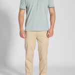 Μπεζ Peach touch chino παντελόνι κανονική γραμμή