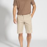 Μπεζ Βερμούδα chino twill βαμβάκι