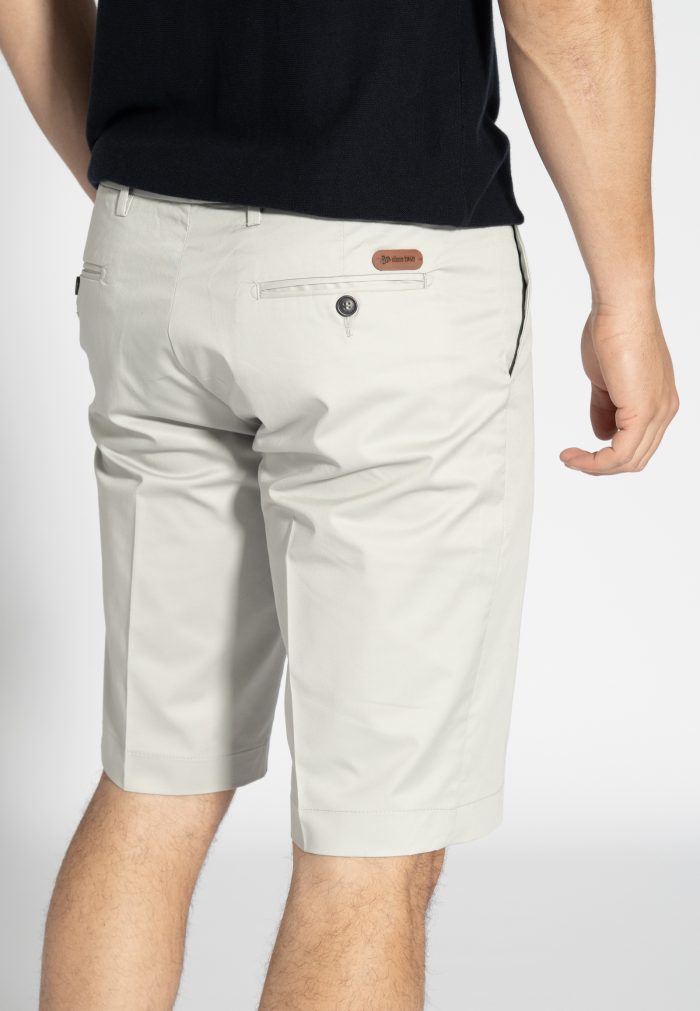 Απαλό γκρι Βερμούδα chino twill βαμβάκι - Image 3