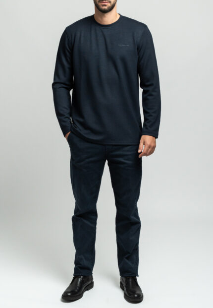 Dark blue μπλούζα λαιμόκοψη Jersey απαλή υφή