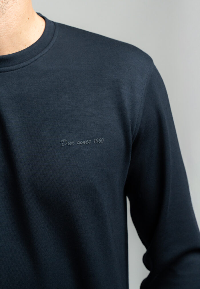 Dark blue μπλούζα λαιμόκοψη Jersey απαλή υφή - Image 4