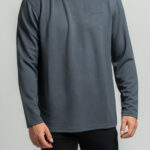 Dark grey μπλούζα λαιμόκοψη Jersey απαλή υφή