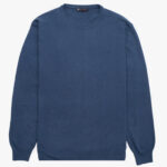 Marine blue πλεκτό λαιμόκοψη cashmere touch