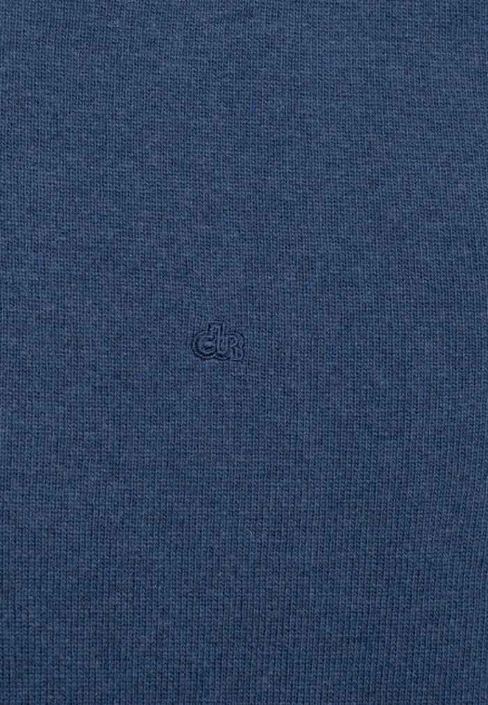 Marine blue πλεκτό λαιμόκοψη cashmere touch - Image 2