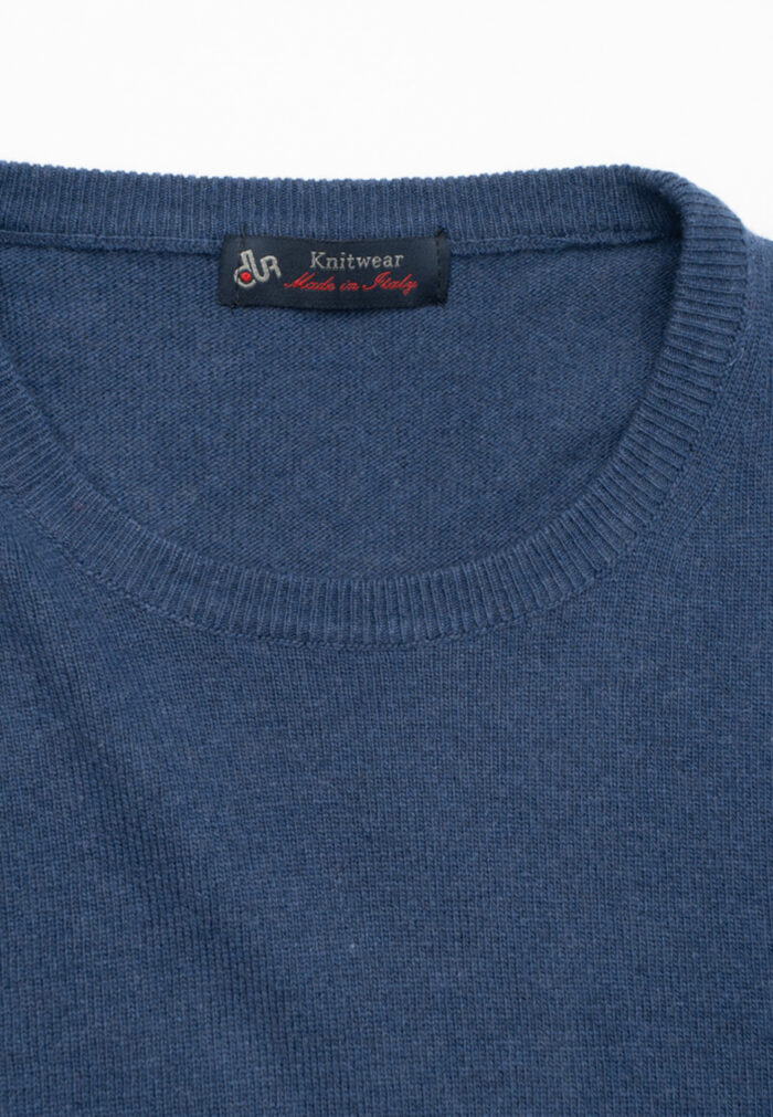 Marine blue πλεκτό λαιμόκοψη cashmere touch - Image 4