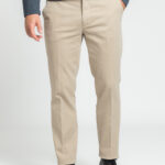Beige παντελόνι chino πλυμένο Twill κανονική γραμμή