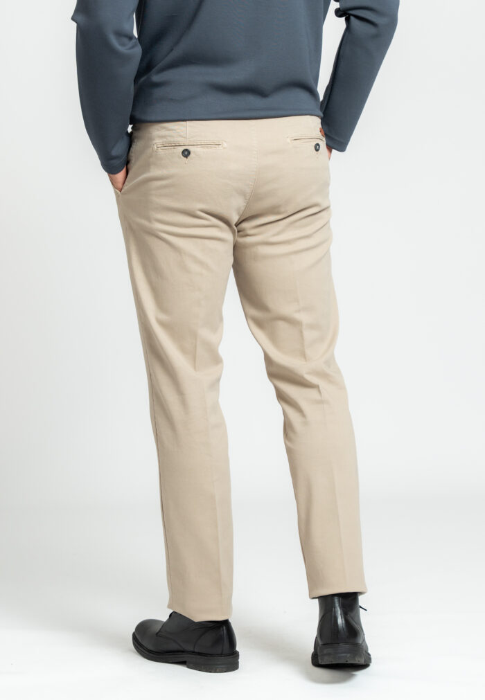 Beige παντελόνι chino πλυμένο Twill κανονική γραμμή - Image 3