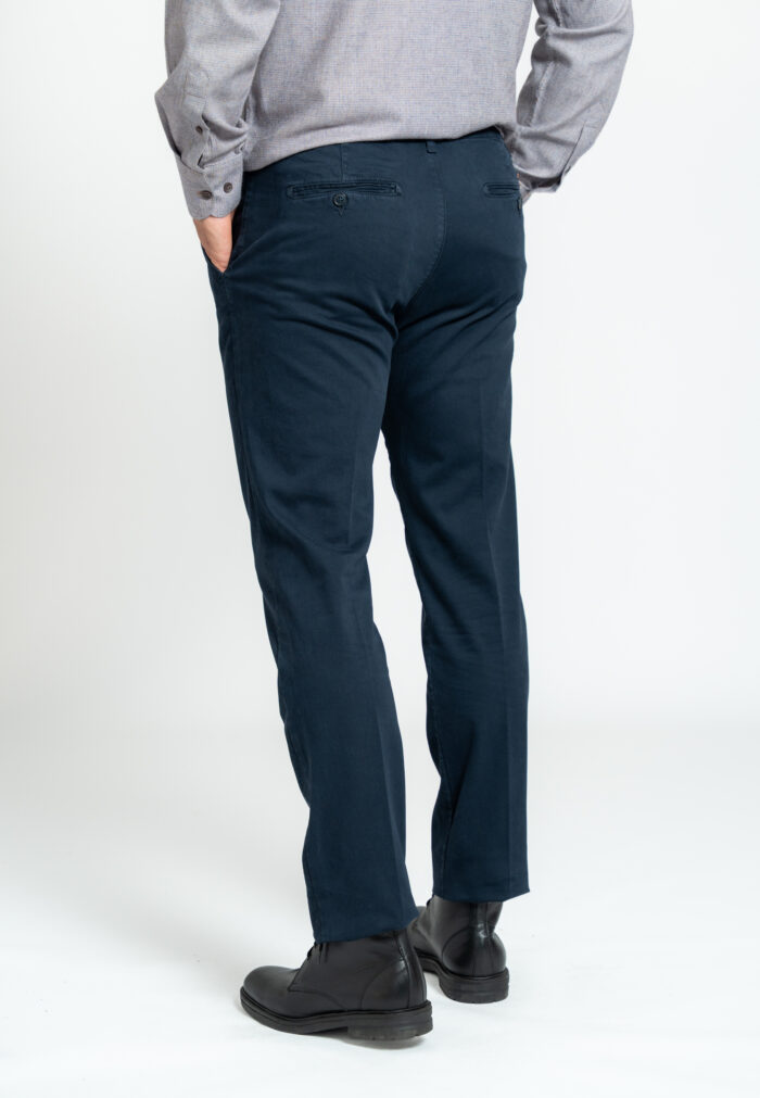 Marine blue παντελόνι chino πλυμένο Twill κανονική γραμμή - Image 3