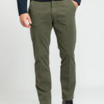 Army green παντελόνι chino πλυμένο Twill κανονική γραμμή